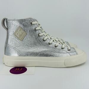 P.F. Flyers Women's All-American Hi Silver Leather High Top Sneakers Size 7